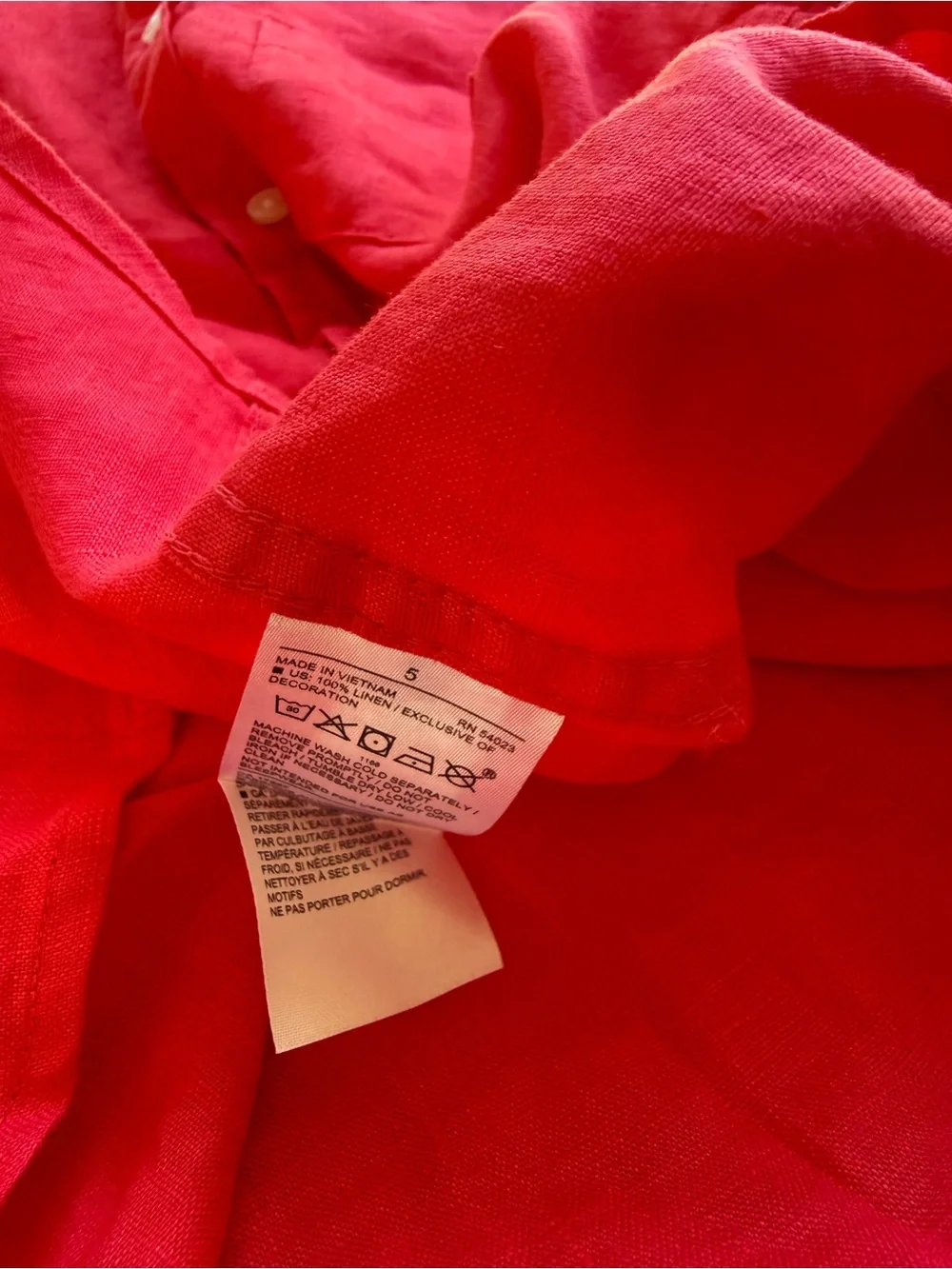 New Janie and Jack Toddler Summer Linen Button Down Shirt Size: 5